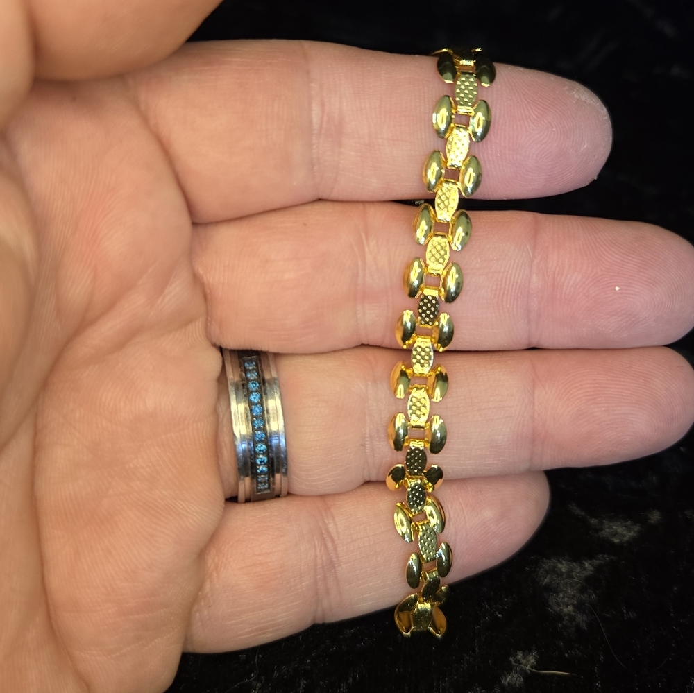 GOLD Unisex Bracelet 8"×8mm...25135